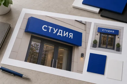 Разработка макетов вывесок — визуализация