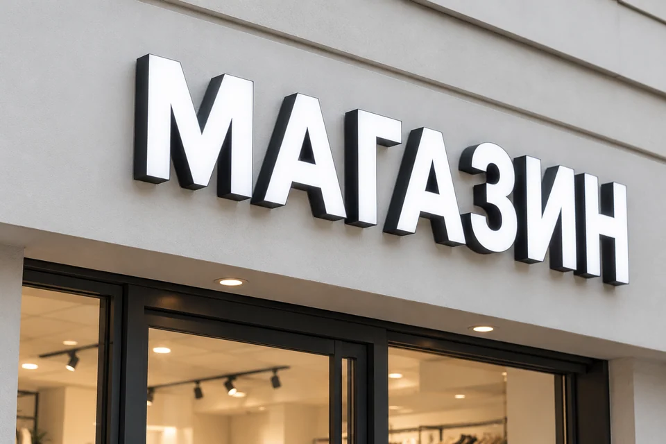 Вывески для магазина — визуализация