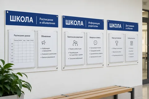 Информационные стенды для школы — визуализация